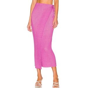 Free People Wrap Midi Skirt in Orchid / Lavendar